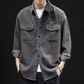 Corduroy Shirt For Men Plus-size And Oversized Shirt For Spring And Autumn